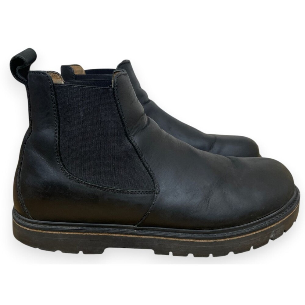 Birkenstock Stalon Boots Mens 43 US 10 Black Leather Chelsea Casual Read